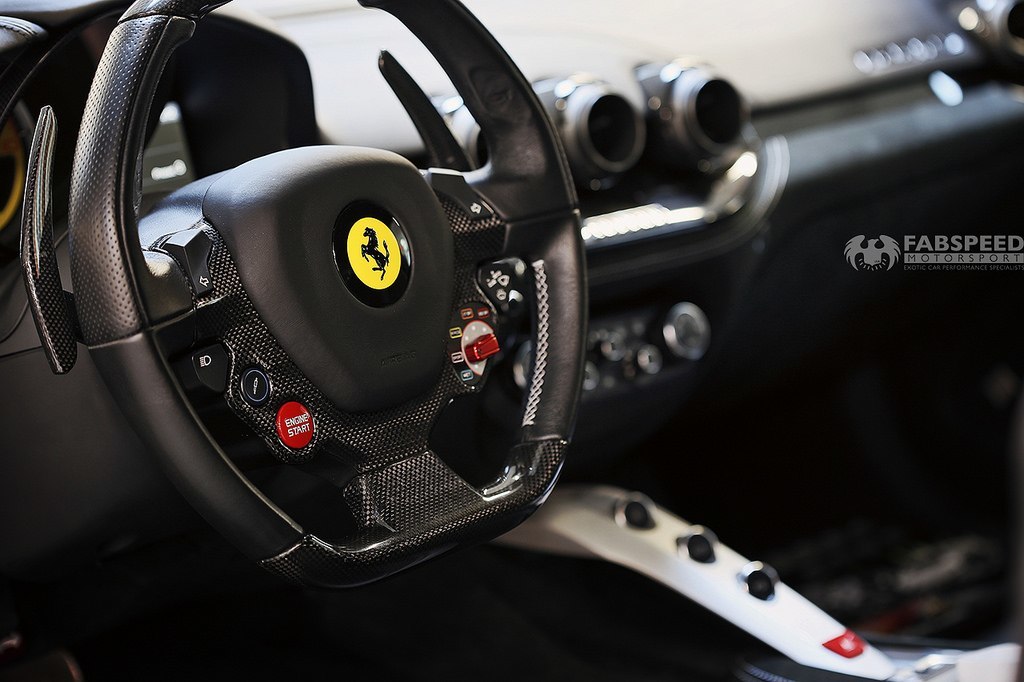 Ferrari F12 Steering Wheel and Interior